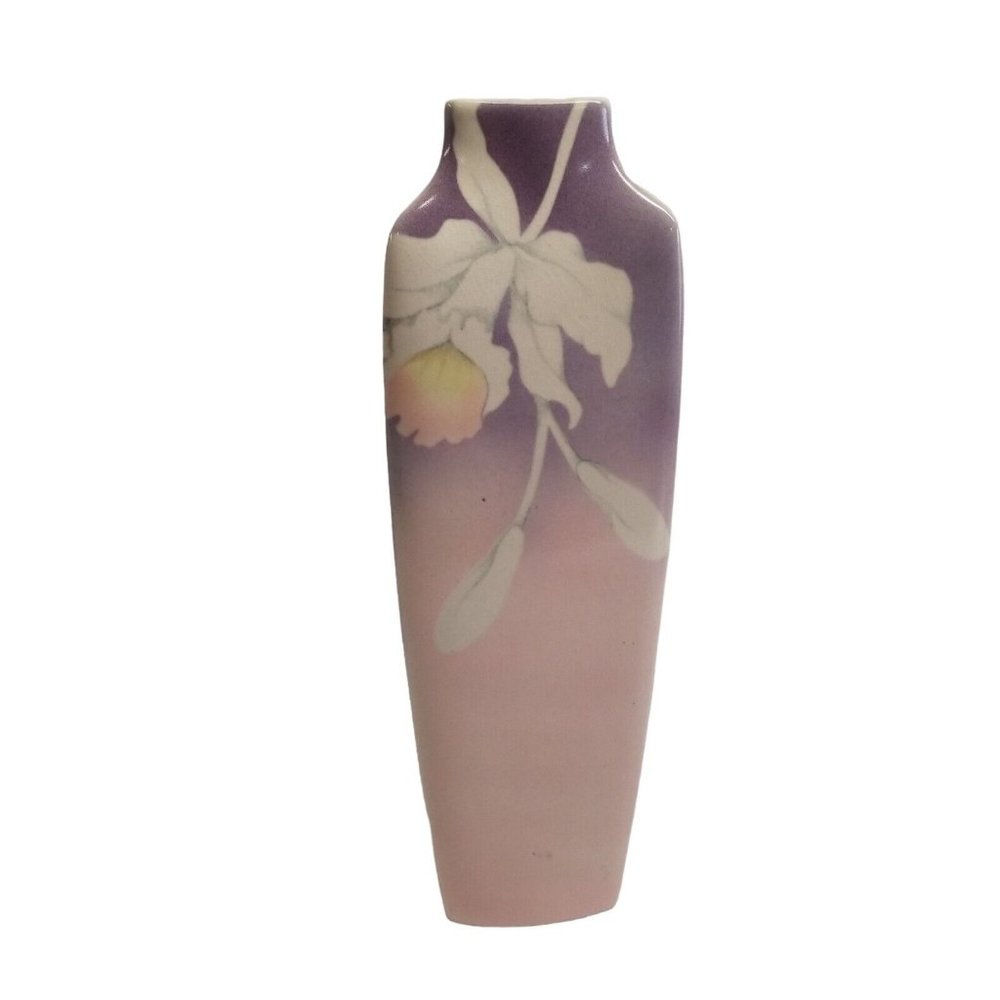 Alpsl Tschudy Flower Decorative Vase Pottery Vintage Daffodil Floral Botanical